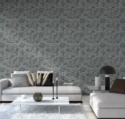 Vliestapete Grafik Würfel 3D grau gold Metallic 37863-4