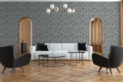 Vliestapete Grafik Würfel 3D grau gold Metallic 37863-4