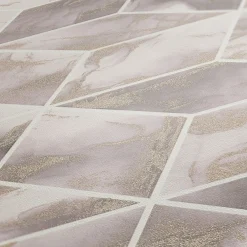 Vliestapete Grafik Würfel 3D weiß rosa Metallic 37863-2