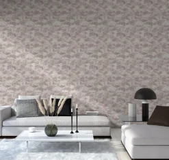 Vliestapete Grafik Würfel 3D weiß rosa Metallic 37863-2