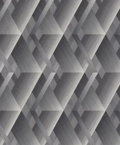 Vliestapete Grafik ZickZack Silber Grau WL2603