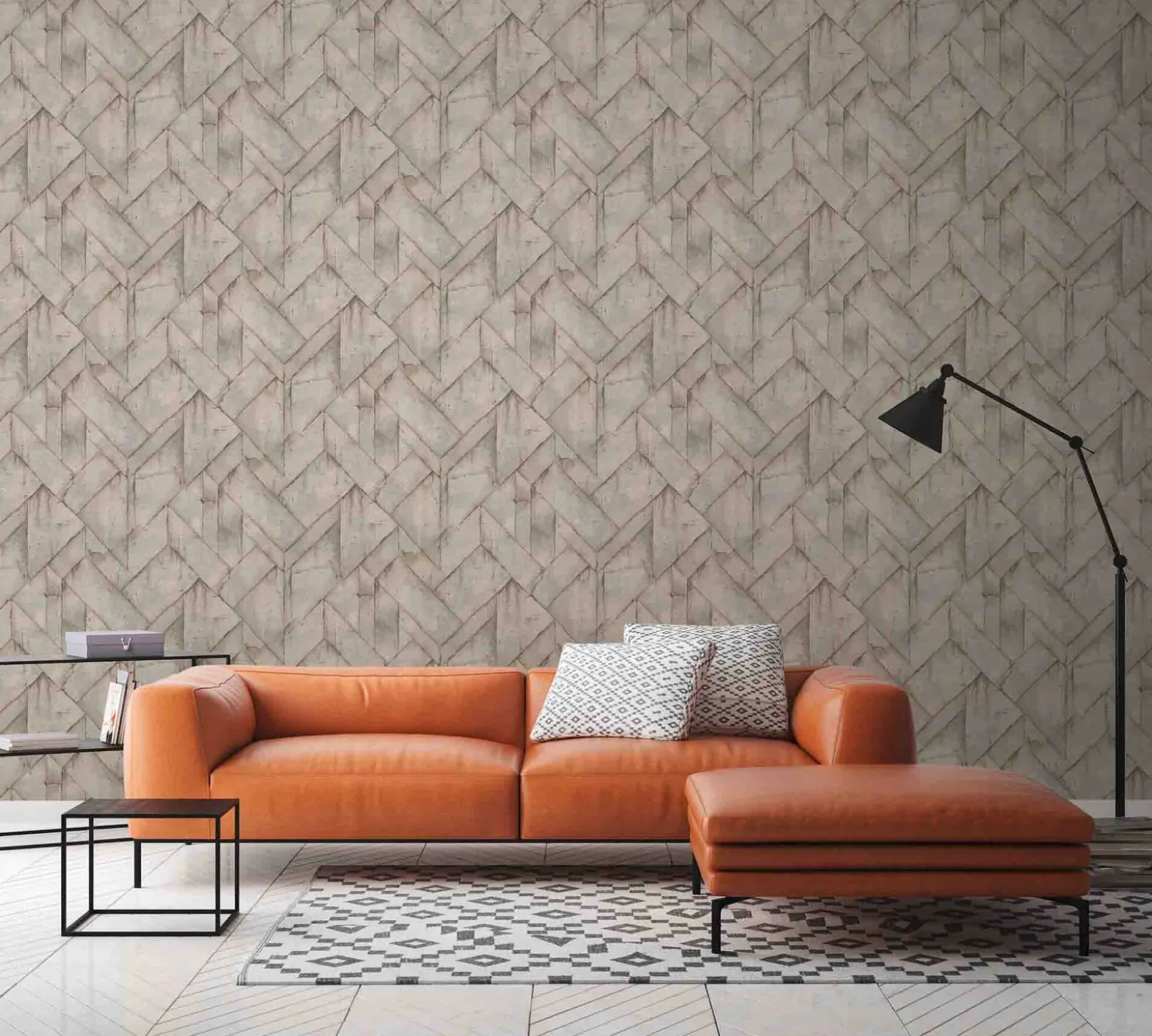 Vliestapete Grafisch Beton greige 37741-4