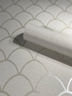 Vliestapete Grafisch Bögen Glitzer beige 32717