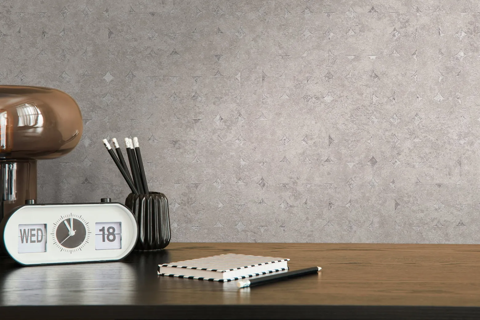 Vliestapete Grafisch Braun Silber Metallic 39656-2