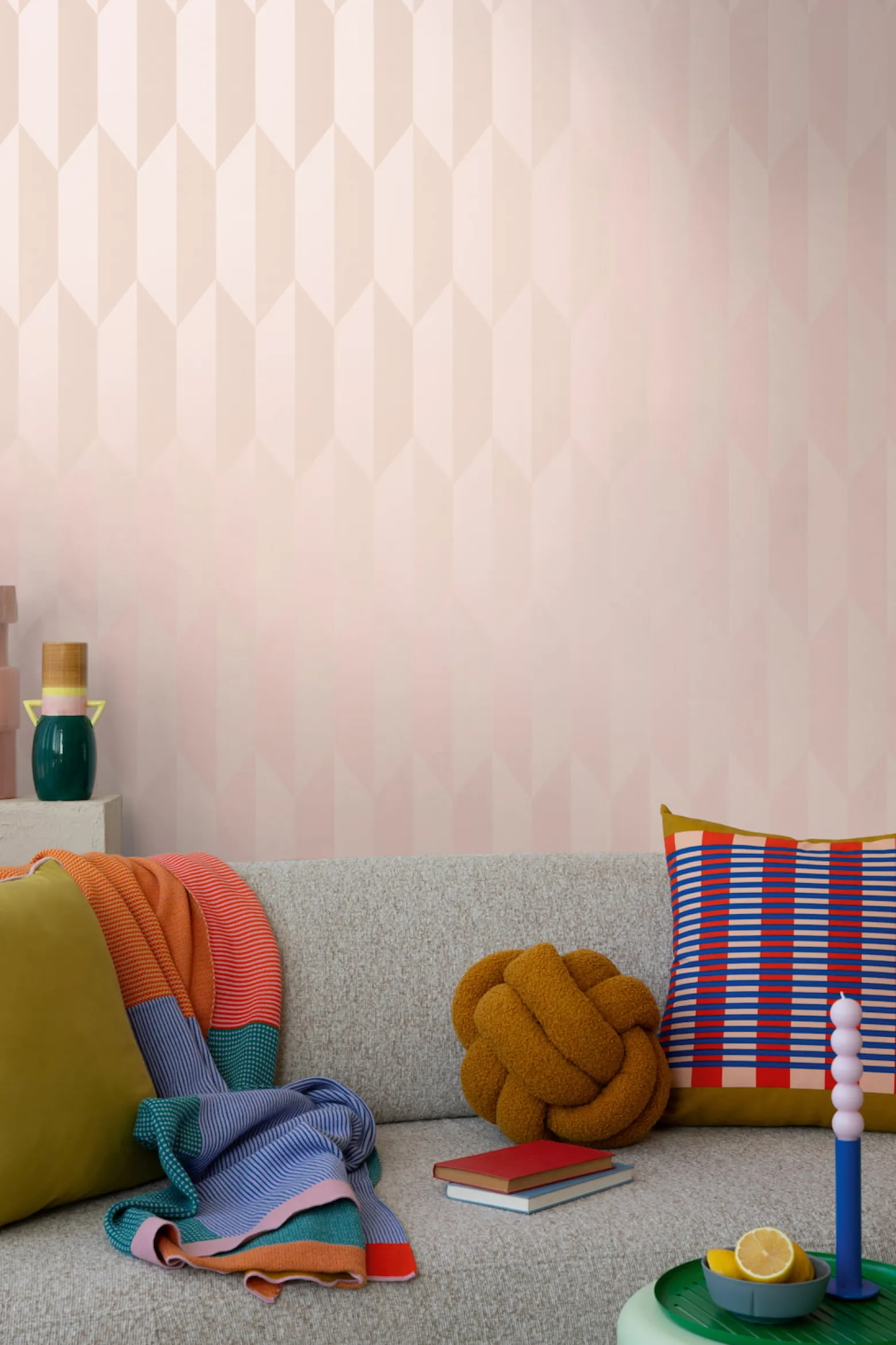 Vliestapete Grafisch 3D-Optik Rosa Metallic 79086-2