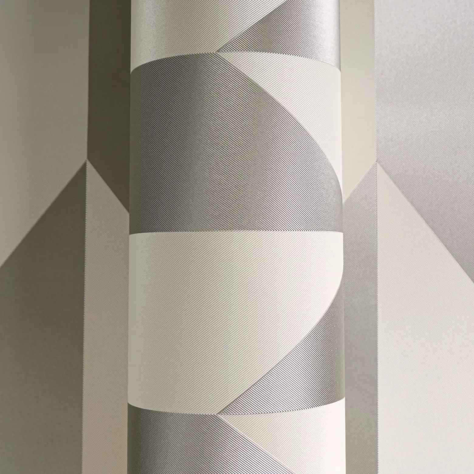 Vliestapete Grafisch 3D-Optik Creme Silber Metallic 79086-3