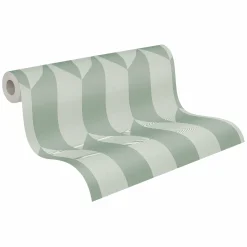 Vliestapete Grafisch 3D-Optik Grün Metallic 79086-4