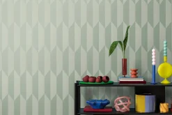 Vliestapete Grafisch 3D-Optik Grün Metallic 79086-4