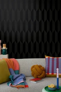 Vliestapete Grafisch 3D-Optik Schwarz Metallic 79086-8