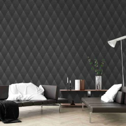 Vliestapete grafische Rauten schwarz gold 37419-3