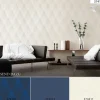 Vliestapete grafische Rauten grauweiß Glitzer 37419-2