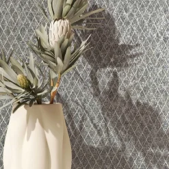 Vliestapete Grafisch Rauten Grau Creme Metallic 35538