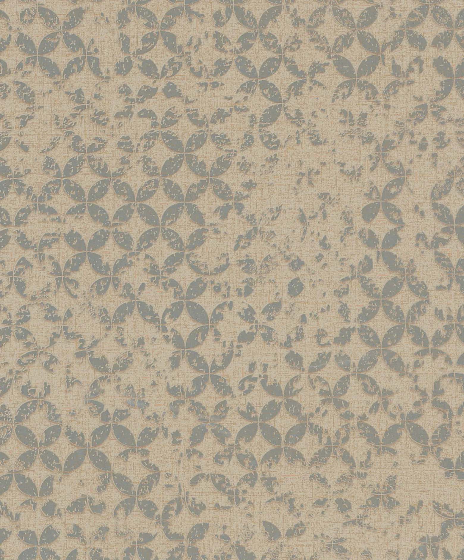 Vliestapete Grafisch Shabby Beige Silber Metallic 35120