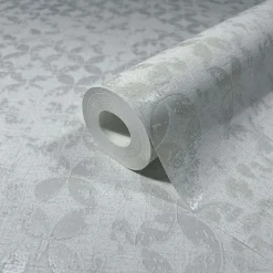 Vliestapete Grafisch Shabby Weiß Creme Metallic 35121