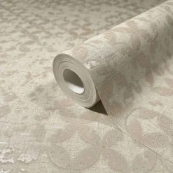 Vliestapete Grafisch Shabby Creme Beige Metallic 35117