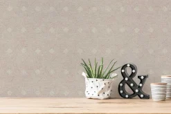 Vliestapete Grafisch Striche beige rot 38029-2