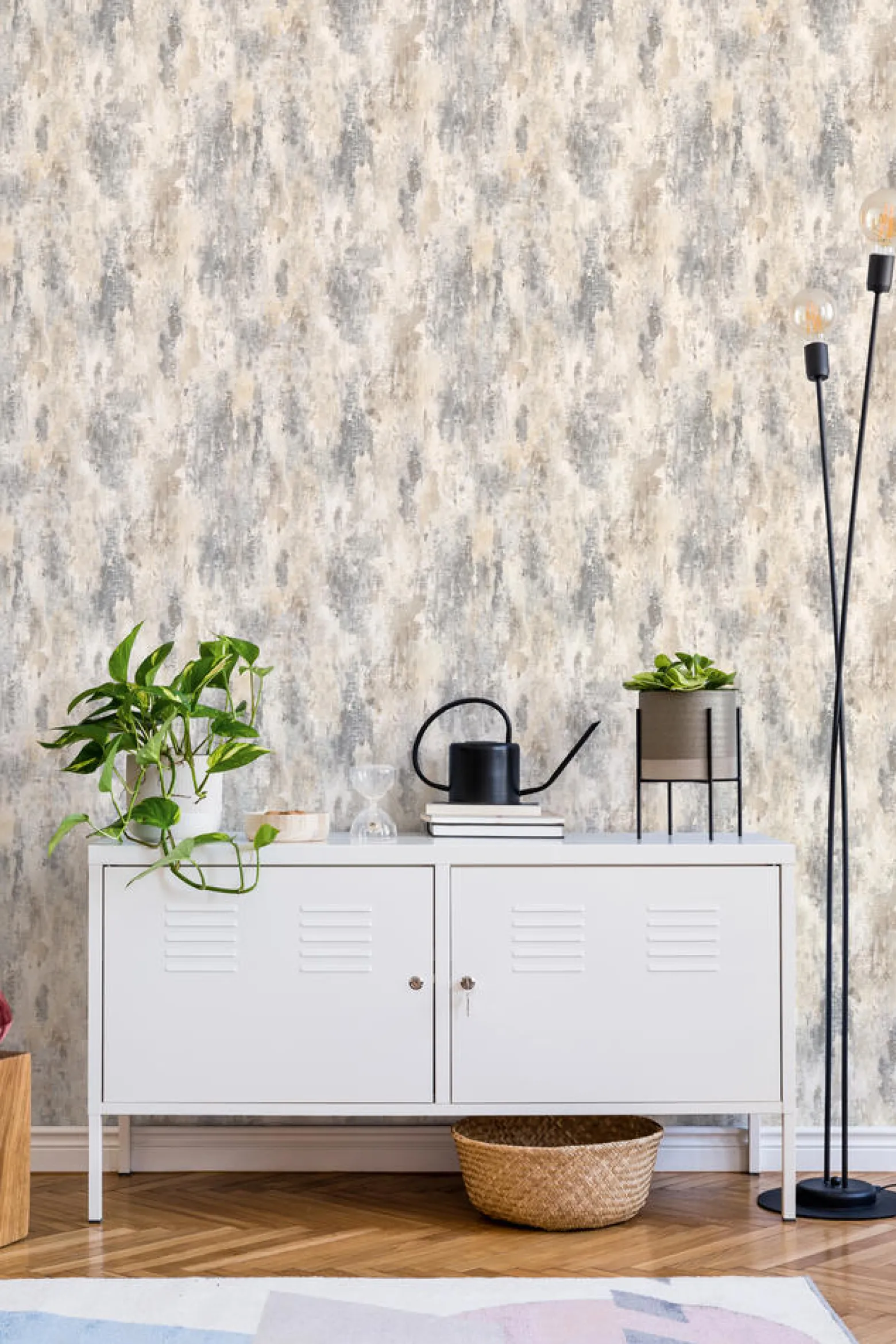 Vliestapete Grandeco Shabby Putzoptik beige grau JF1101