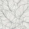 Vliestapete Grandeco Weiß Blattmuster A50901 Phoenix