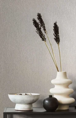 Vliestapete Grau Beige Textil Optik Uni Marburg 58433