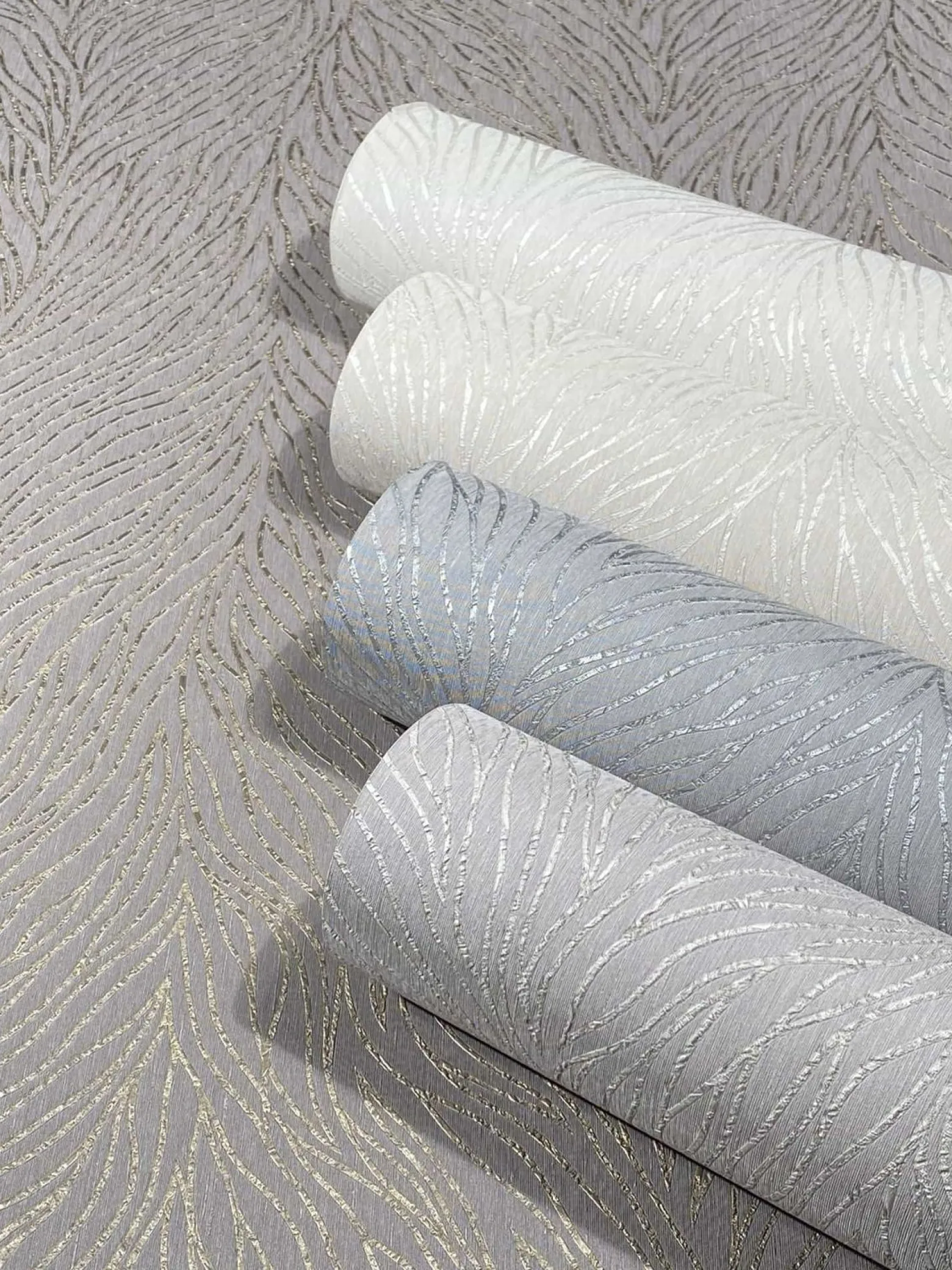Vliestapete Grau Gold Struktur Linien Marburg 58429