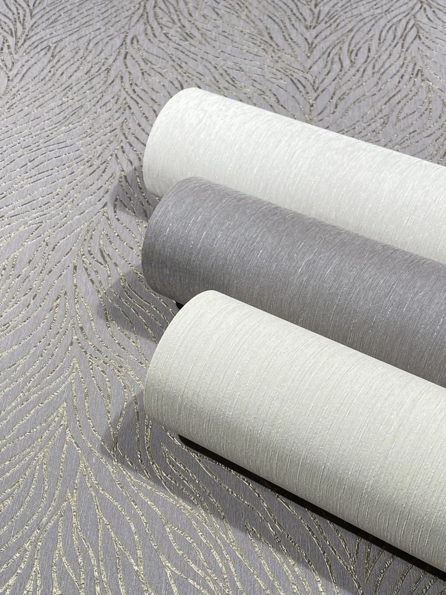Vliestapete Grau Gold Struktur Linien Marburg 58429