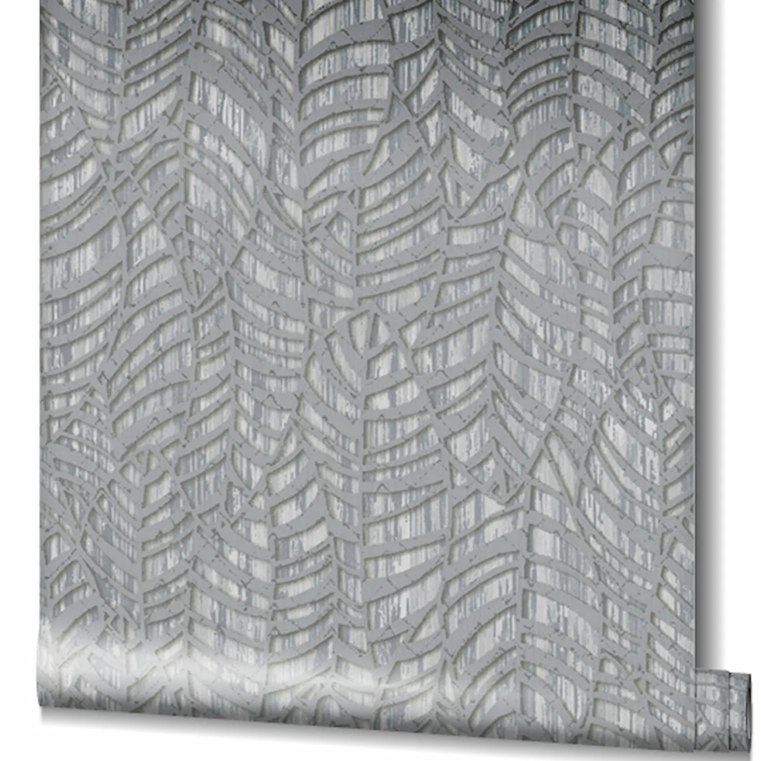 Vliestapete Grau Silber Blatt Muster Marburg 32974