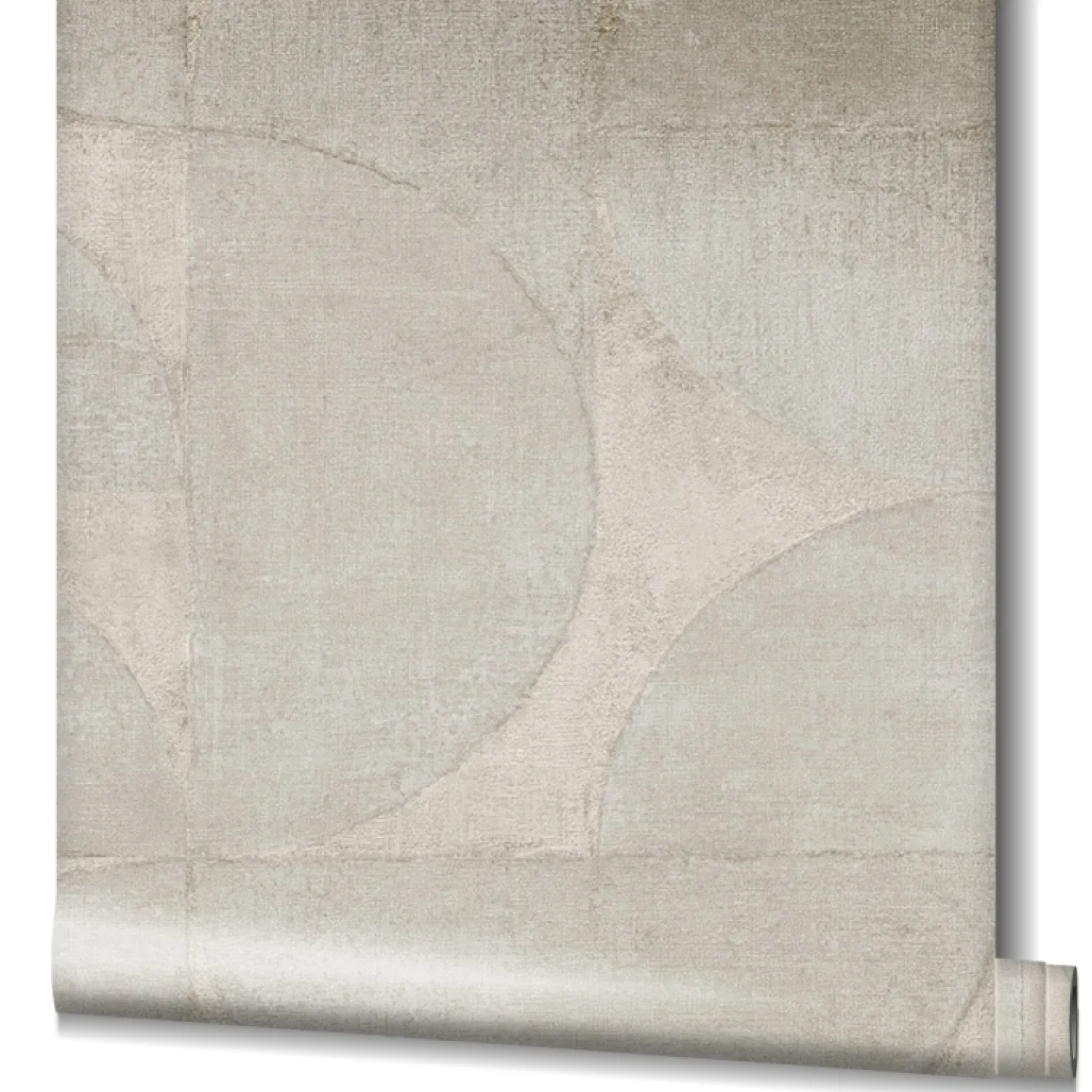 Vliestapete Halbkreis Metallic grau-beige 32825