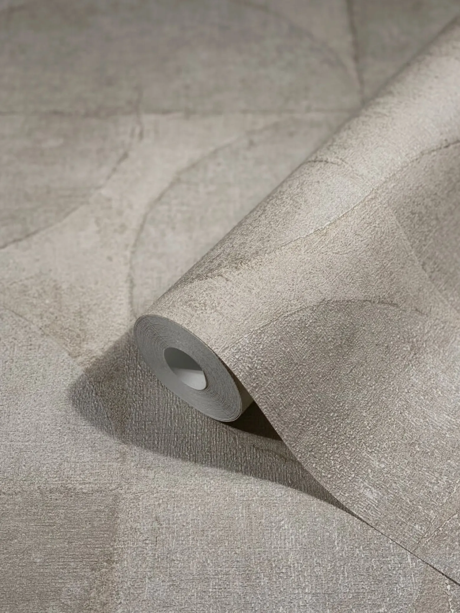 Vliestapete Halbkreis Metallic grau-beige 32825