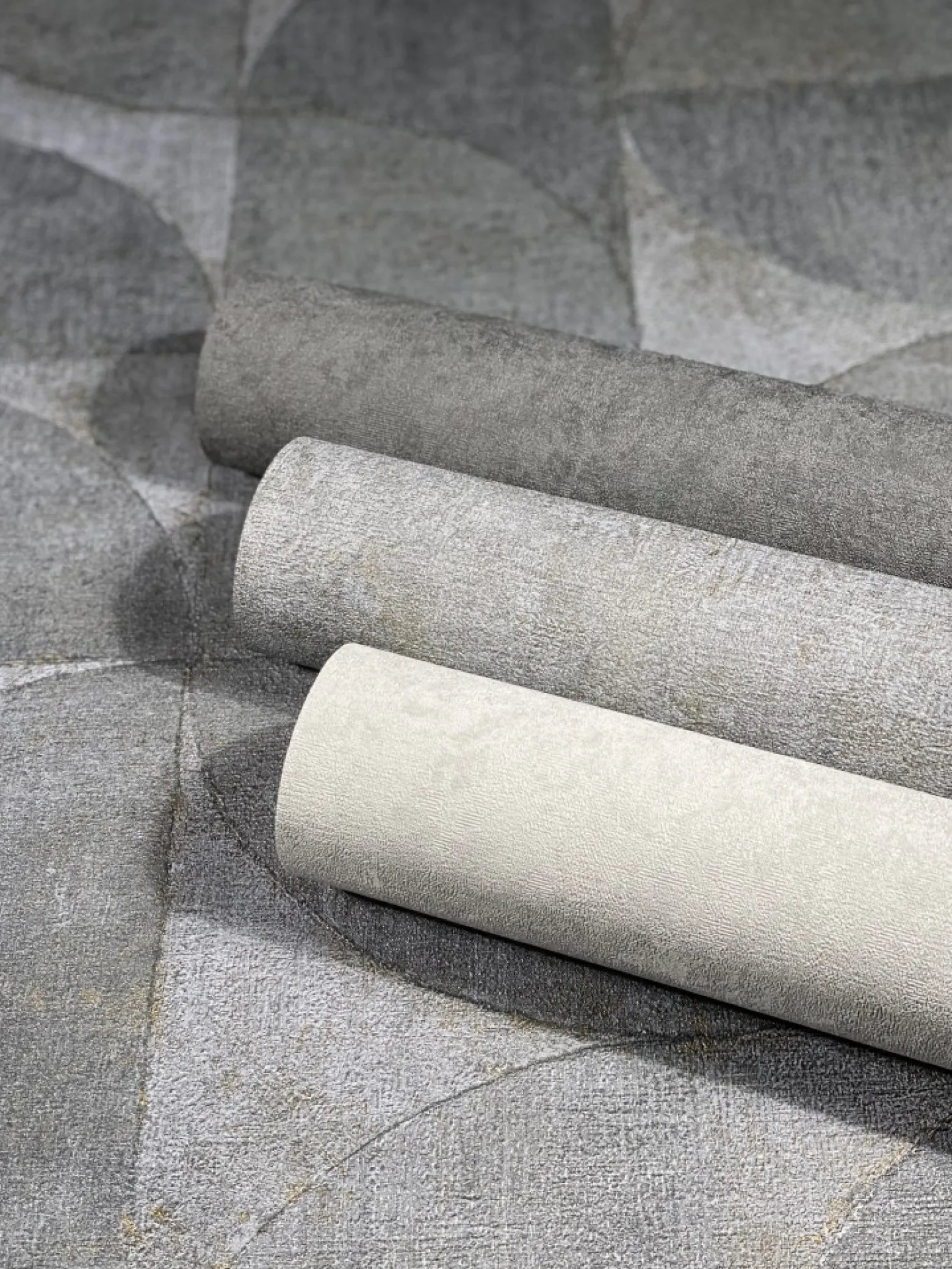 Vliestapete Halbkreis Patina Metallic grau gold 32820