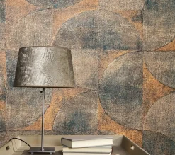 Vliestapete Halbkreis Patina Metallic braun kupfer 32822