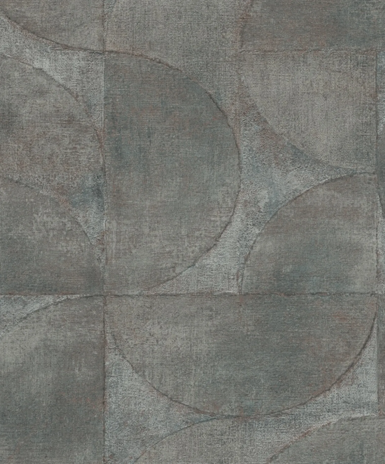 Vliestapete Halbkreis Patina Metallic grau kupfer 32823