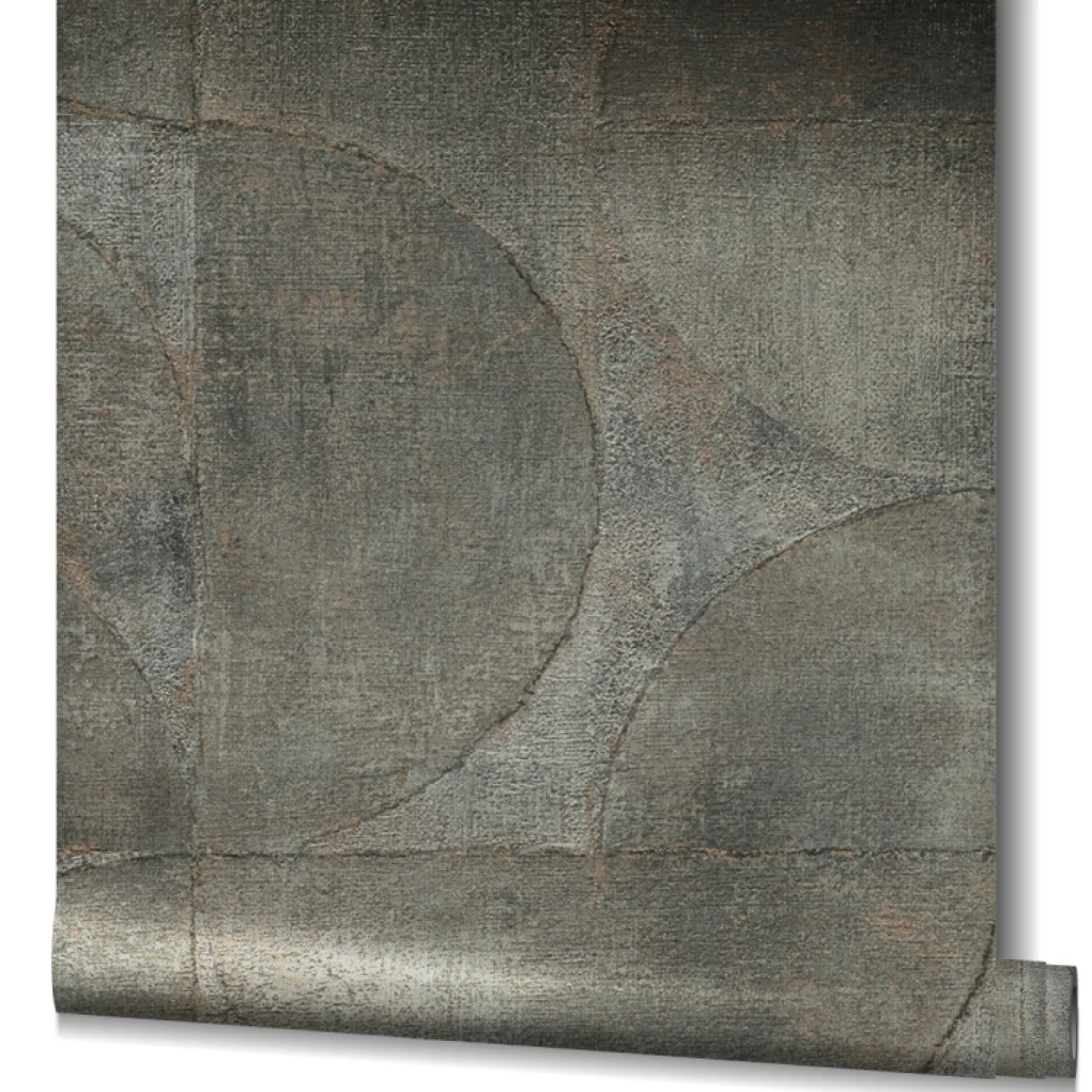 Vliestapete Halbkreis Patina Metallic braun gold 32821
