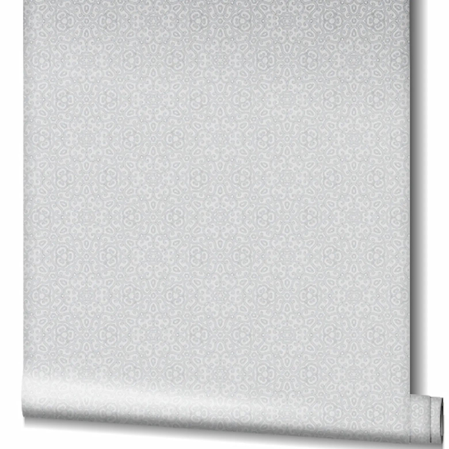 Vliestapete Hellgrau Silber Ornamente Marburg 32969