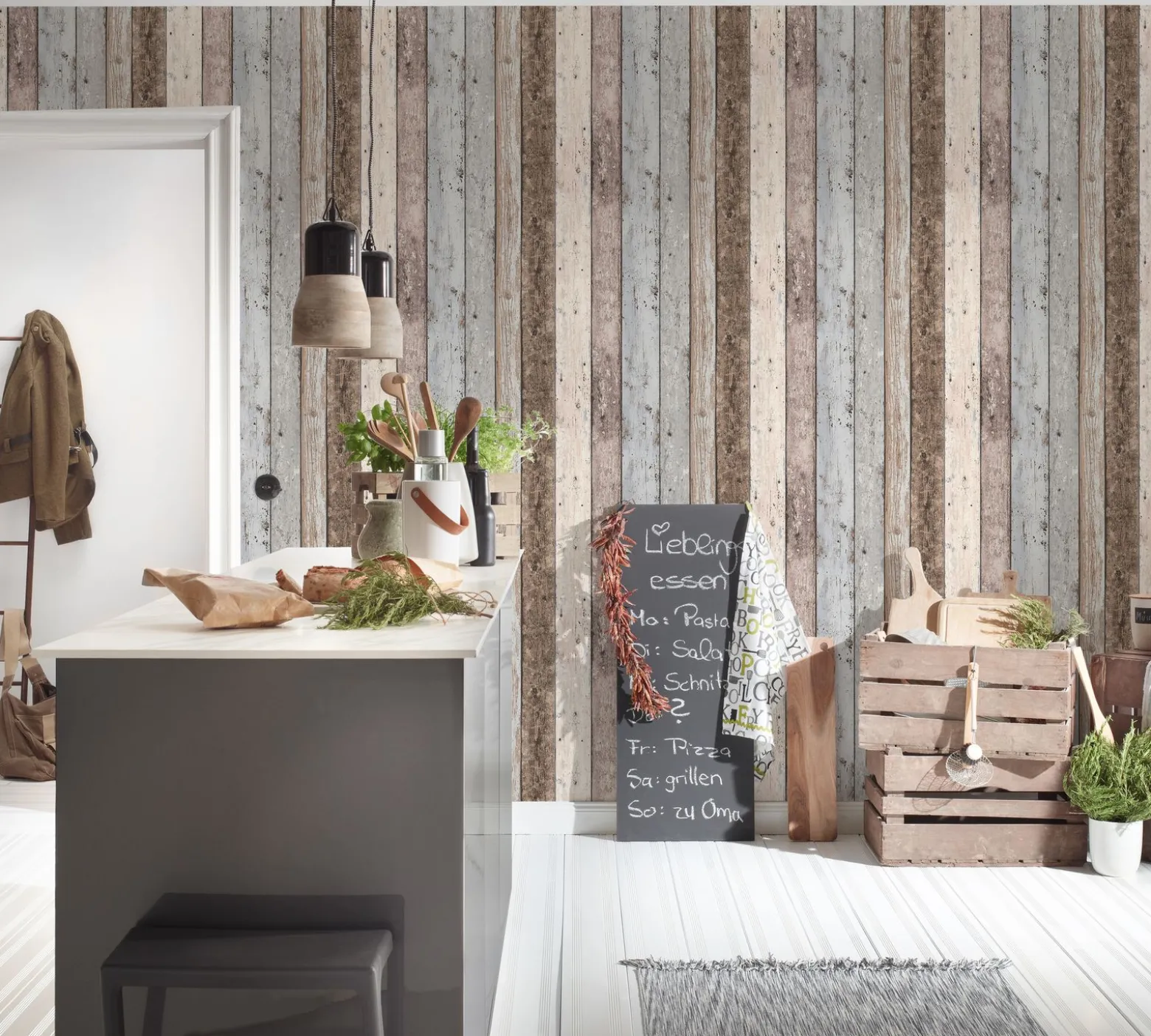 Vliestapete Holz-Optik beige grau AS Creation 8550-39
