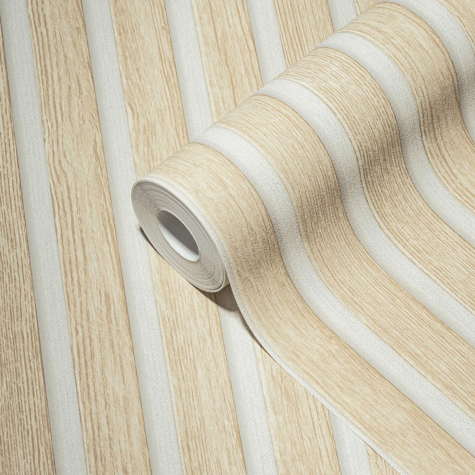 Vliestapete Holz Optik Beige Weiß AS Creation 39109-7
