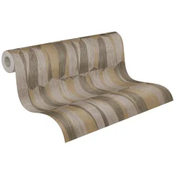 Vliestapete Holz Optik Braun Gold Nara 38743-3
