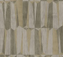 Vliestapete Holz Optik Braun Gold Nara 38743-3