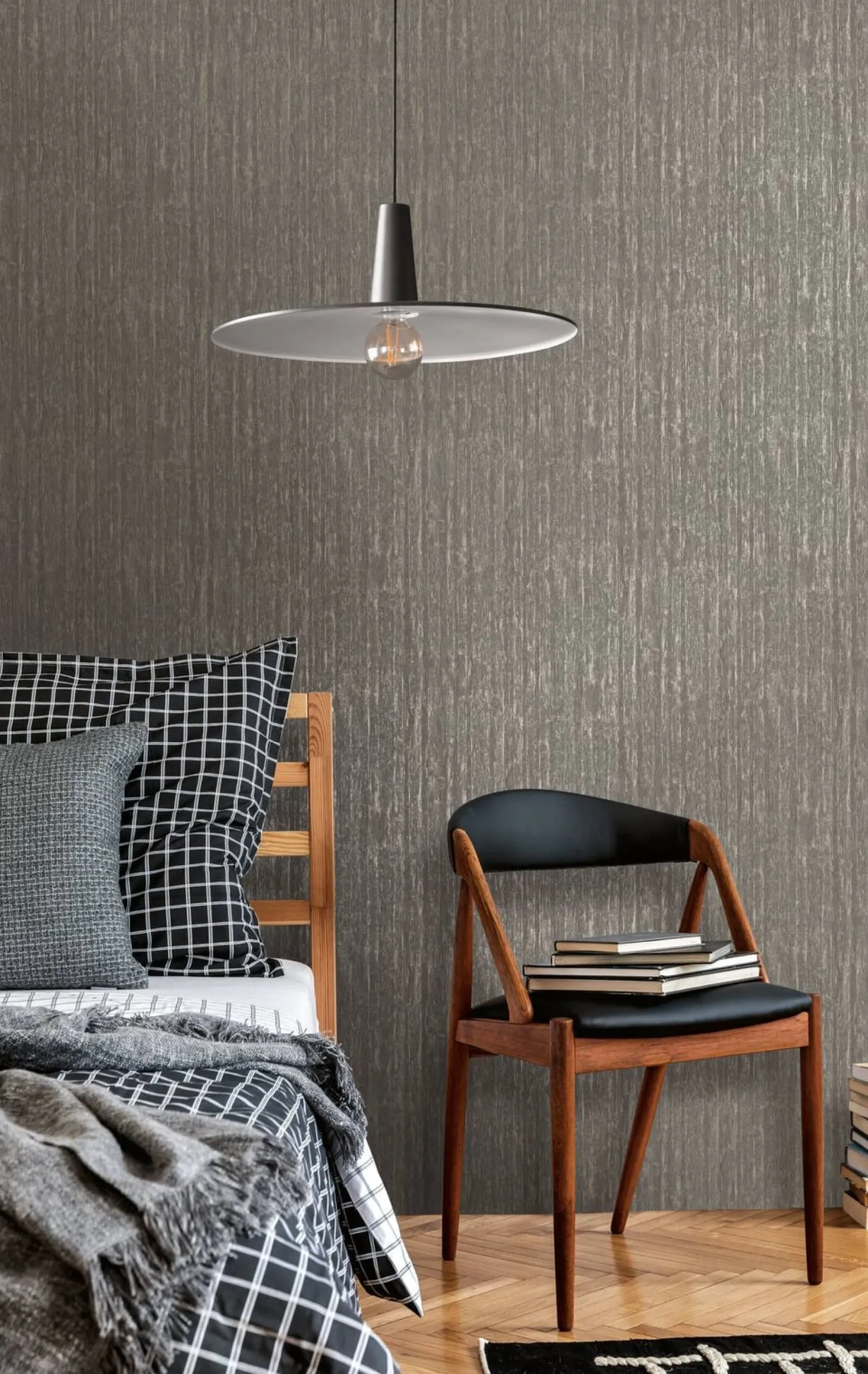 Vliestapete Holzoptik Braun Grau Gold Metallic 39561-5