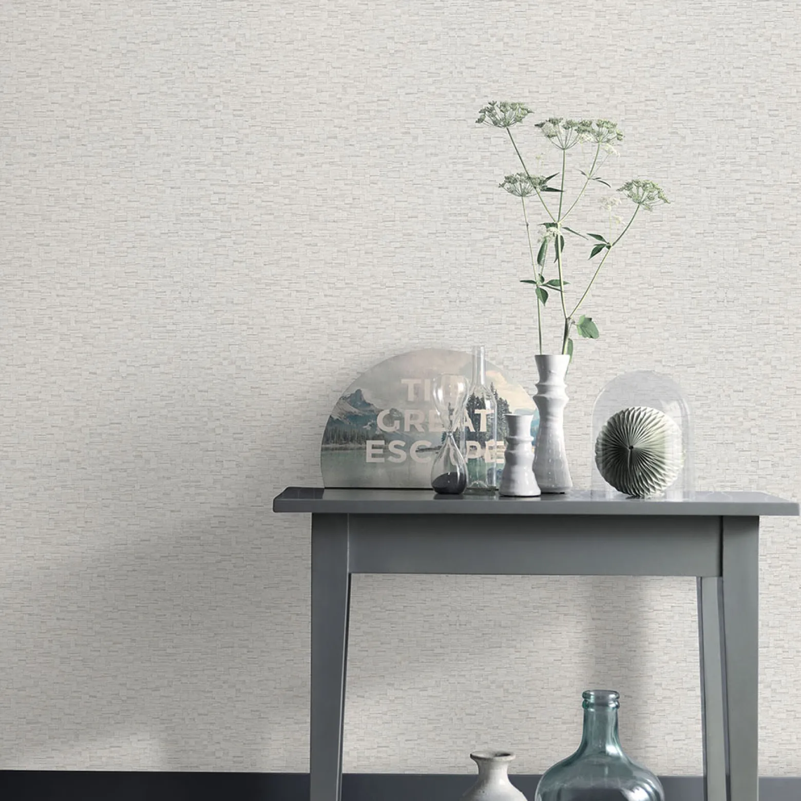 Vliestapete Holzoptik Creme Grau Glitzer 10562-38