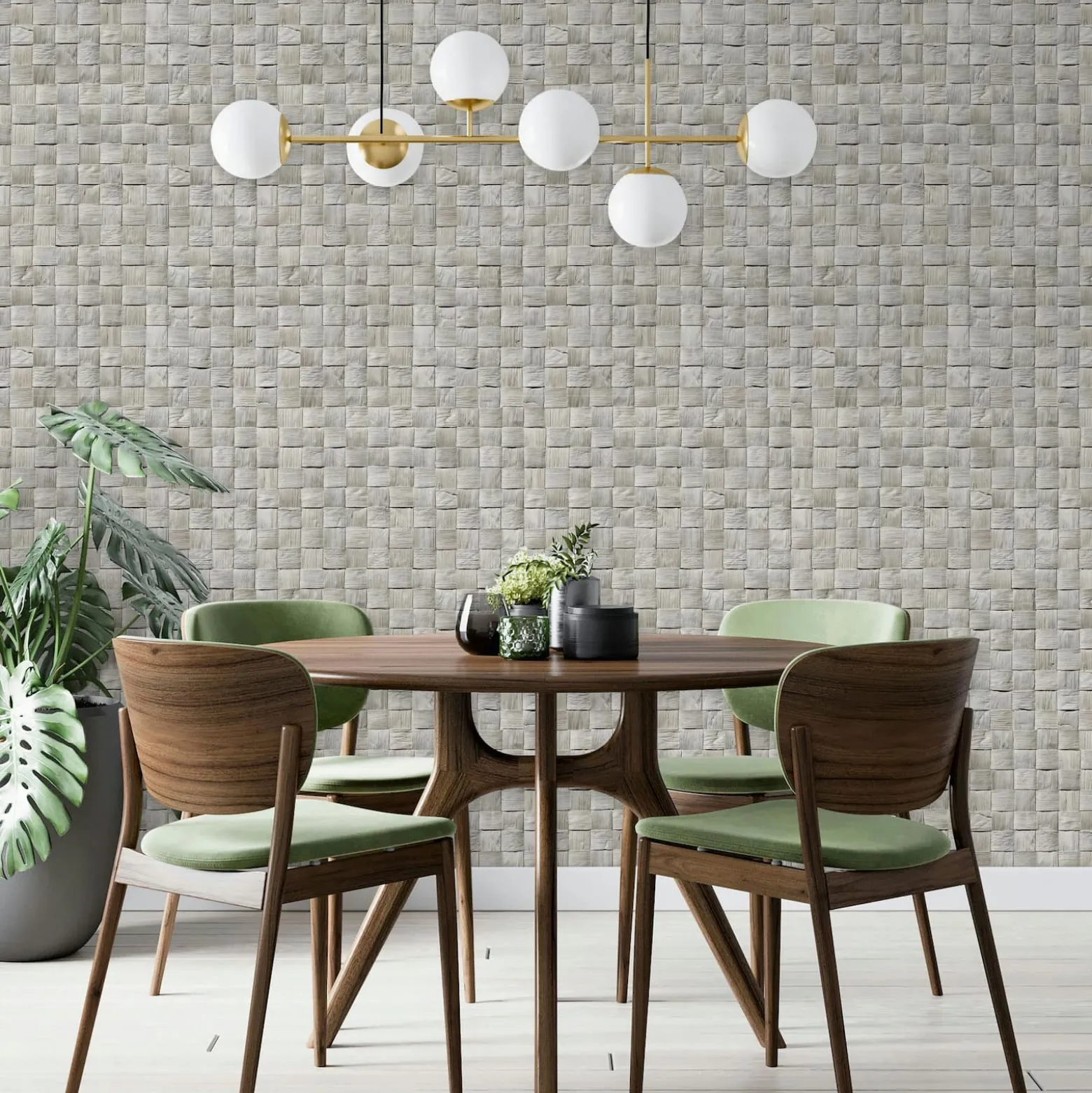 Vliestapete Holzoptik 3D-Effekt Grafik Grau Beige 45741