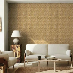 Vliestapete Holzoptik 3D-Effekt Grafik Beige 45739