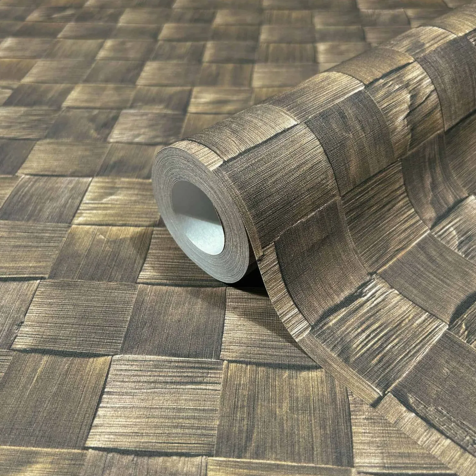 Vliestapete Holzoptik 3D-Effekt Grafik Braun 45742