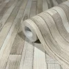 Vliestapete Holzoptik Dielen 3D-Effekt Beige Creme 45734