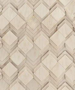 Vliestapete Holzoptik Grafisch Beige Grau 81677