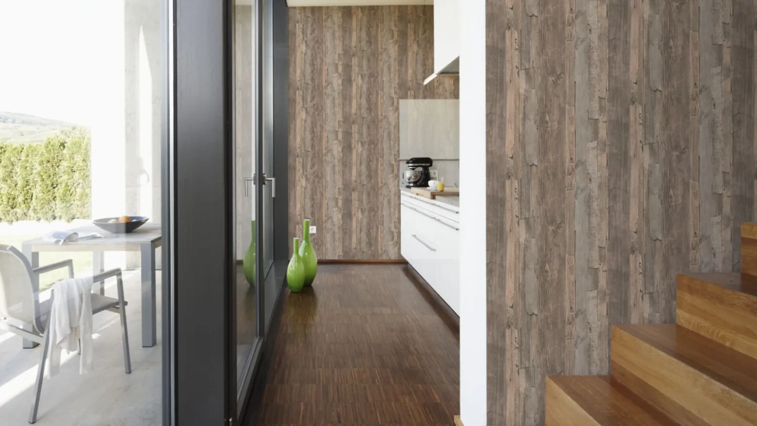 Vliestapete Holz-Optik Holzwand braun Lutèce 95405-3