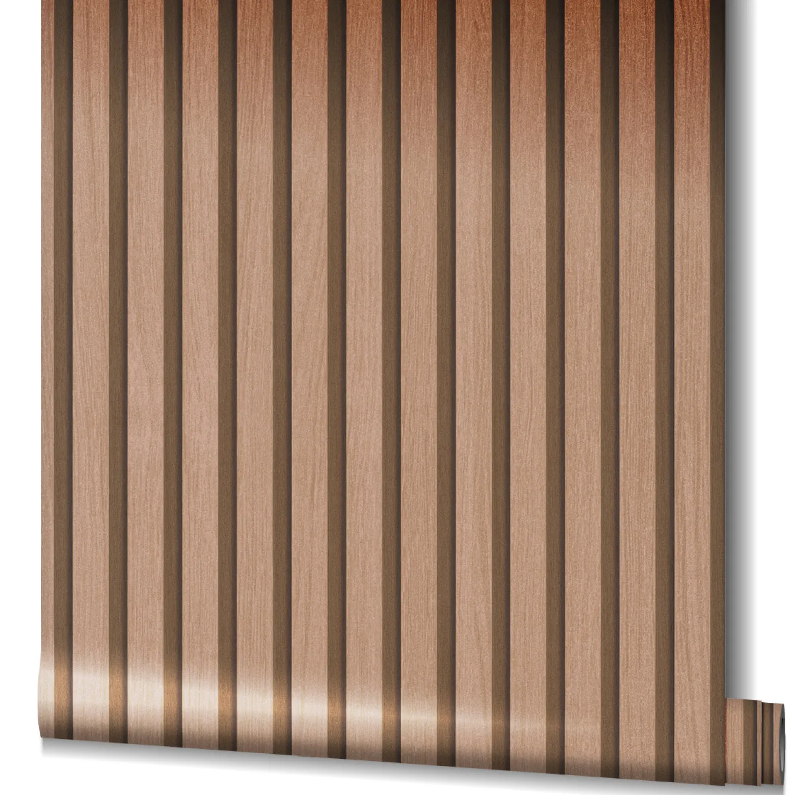 Vliestapete Holz Optik Paneele Kupfer Metallic 33397