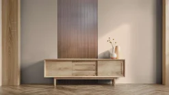 Vliestapete Holz Optik Paneele Kupfer Metallic 33397