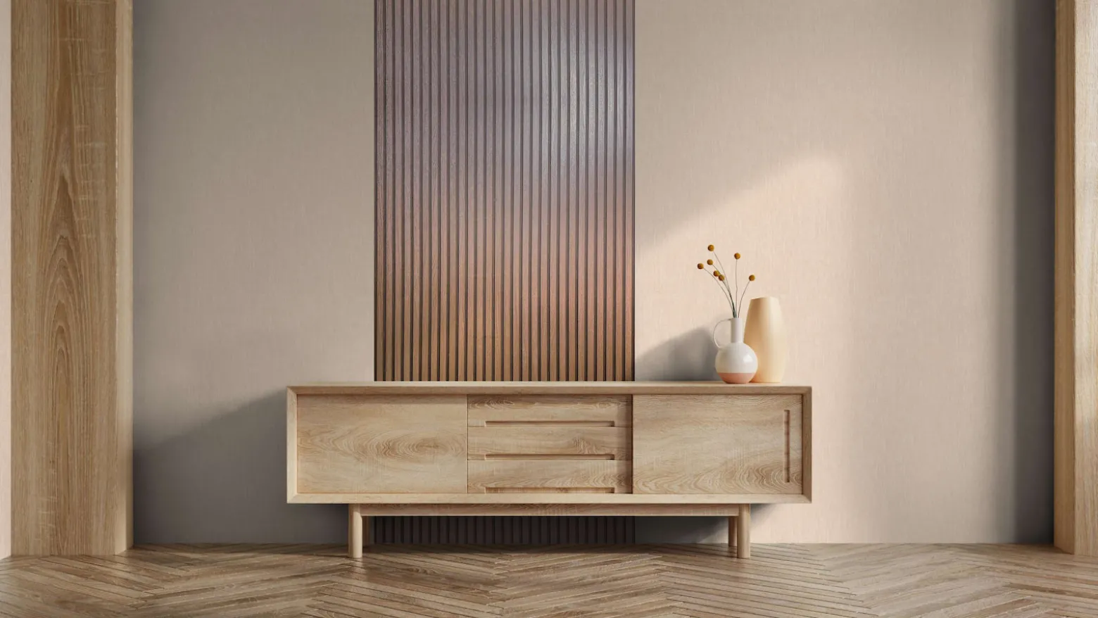 Vliestapete Holz Optik Paneele Kupfer Metallic 33397
