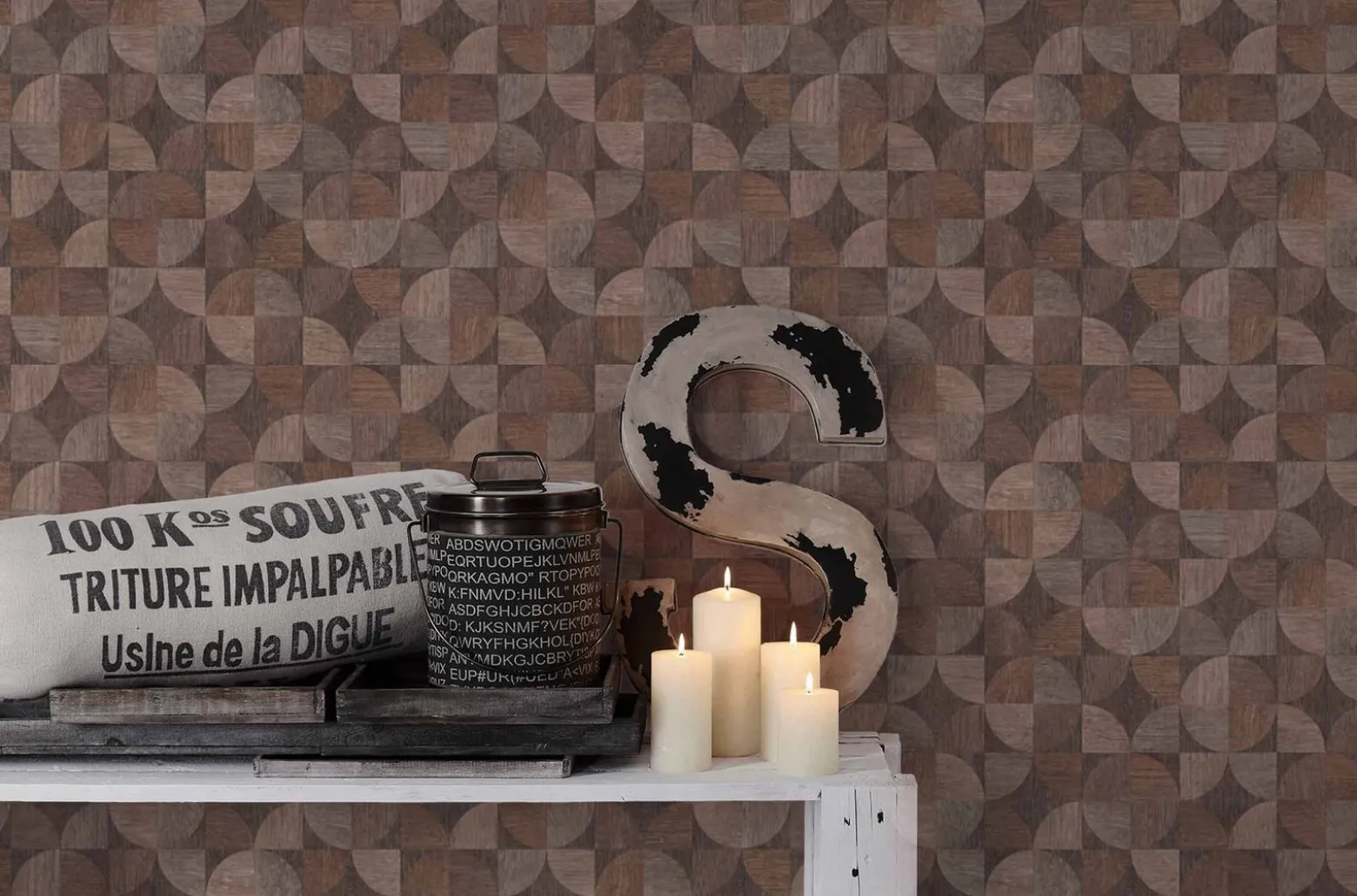 Vliestapete Holz-Optik Retro dunkelbraun 36913-1