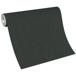 Vliestapete Holz Optik Schwarz Metallic 10291-15
